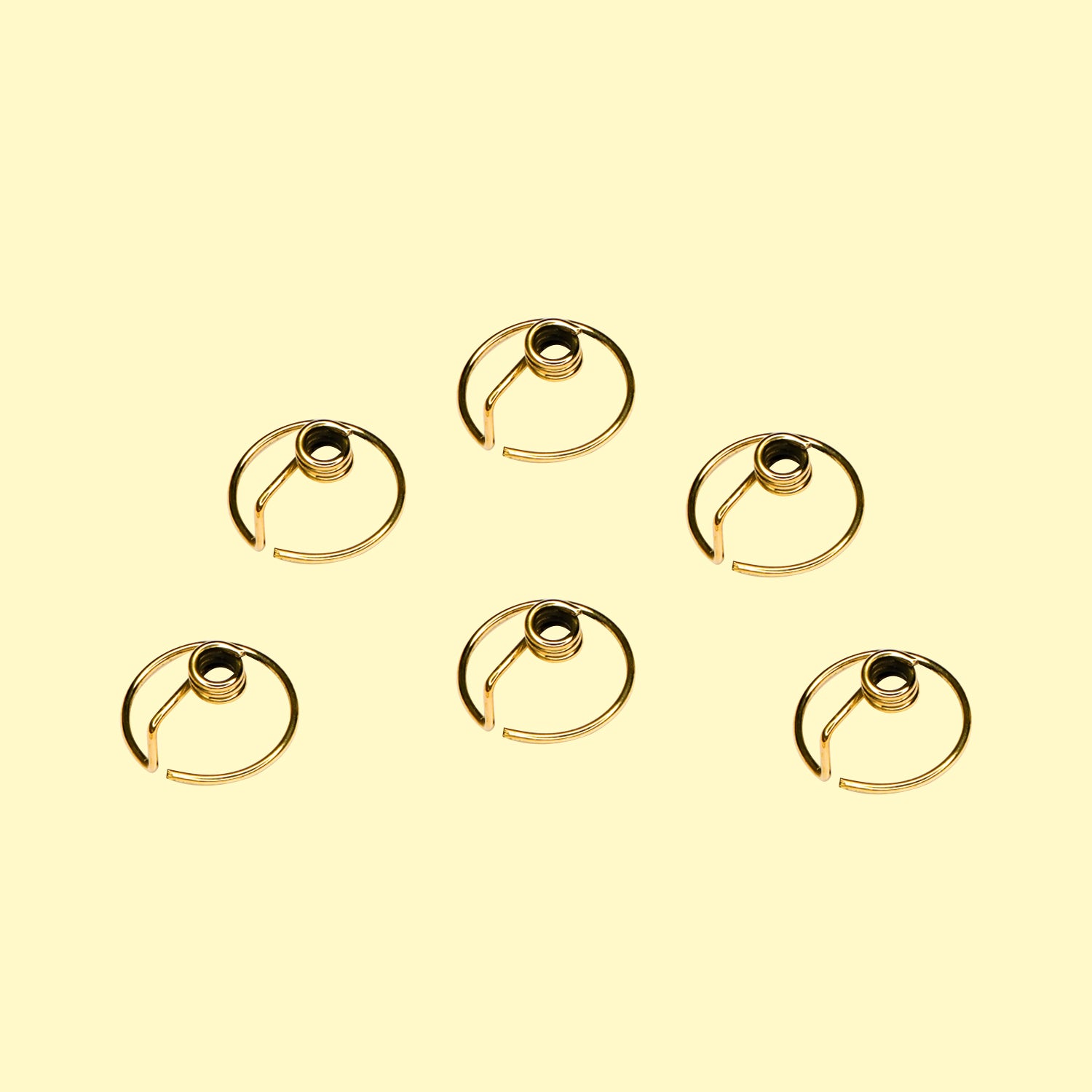Brass Wick Holders for Oil Lamp & Diya (Set of 6)