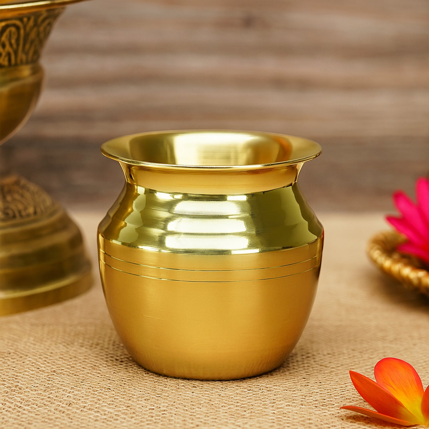 Brass Kalash for Puja & Spiritual Home Decor (500 ML)
