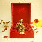 Pure Brass Krishna Idol with Velvet Gift Box for Housewarming, Wedding & Gifting