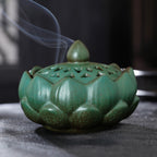 Ceramic Lotus Dhoop Dani for Home Decor & Pooja