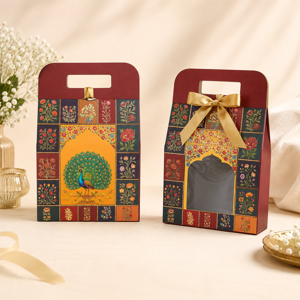 Traditional Multipurpose Foldable Gift Hamper Box Set of 2 (20.5 x 10 x 31 cm)