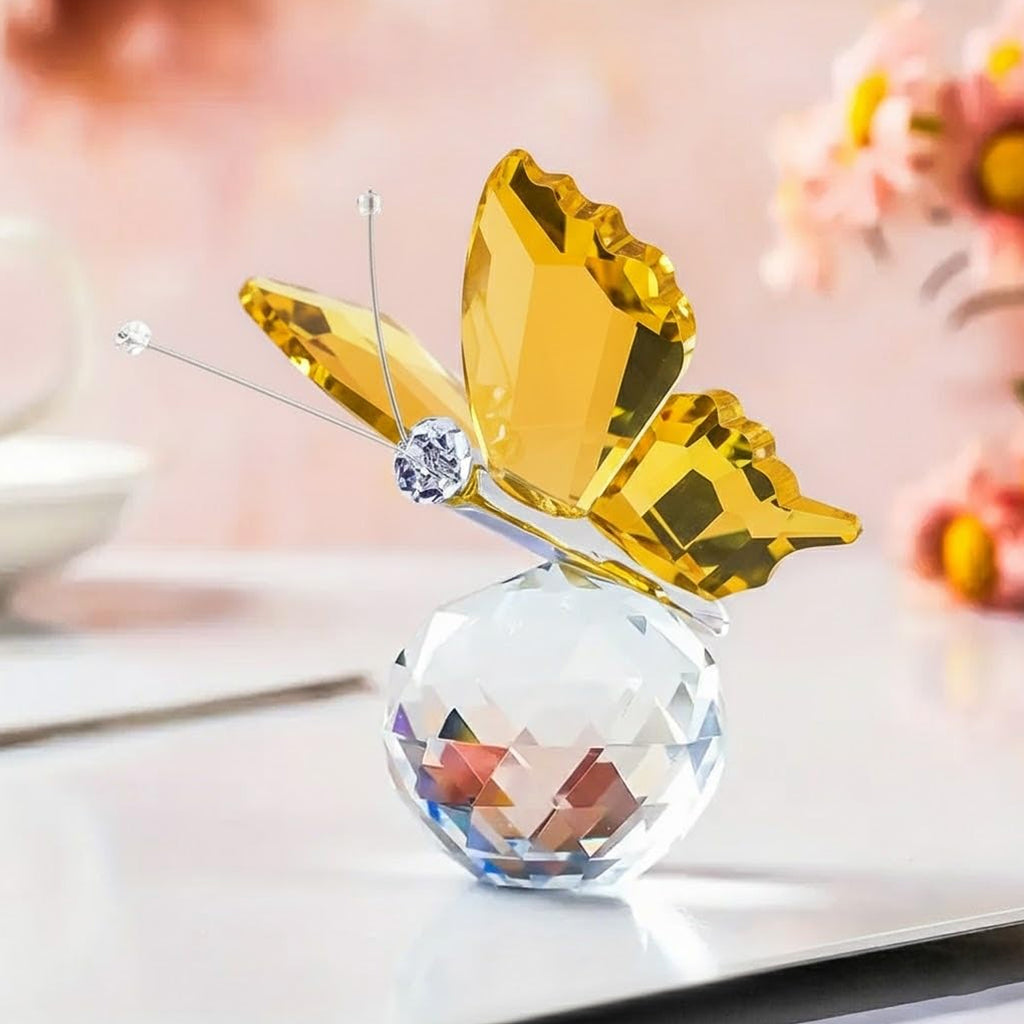 Crystal Butterfly Showpiece for Office & Home Decor