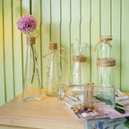 Glass Bud Vases Set of 5 for Home Decor & Gfting