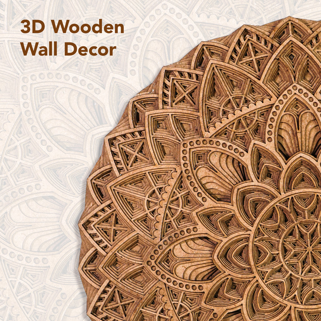 3D Mandala Wooden Wall Art for Home Decor & Gifting