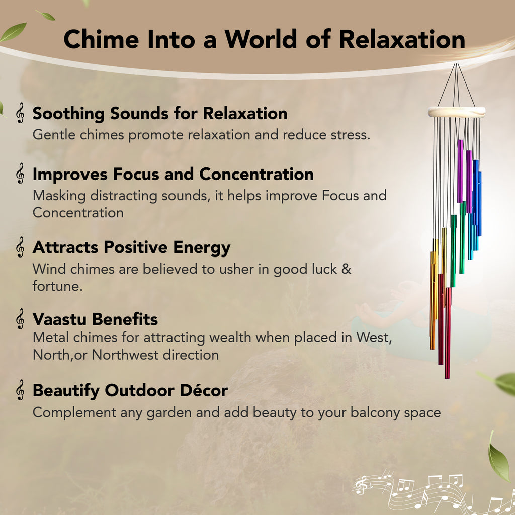 Aluminium Wind Chimes for Home Decor, Balcony & Gifting
