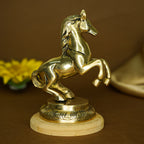 Pure Brass Jumping Horse Showpiece for Home Decor, Office Decor & Gifting