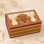 Traditional Printed Foldable Multipurpose Gift Hamper Box with Magnetic Closure (26.5 x 21 x 11 cm)