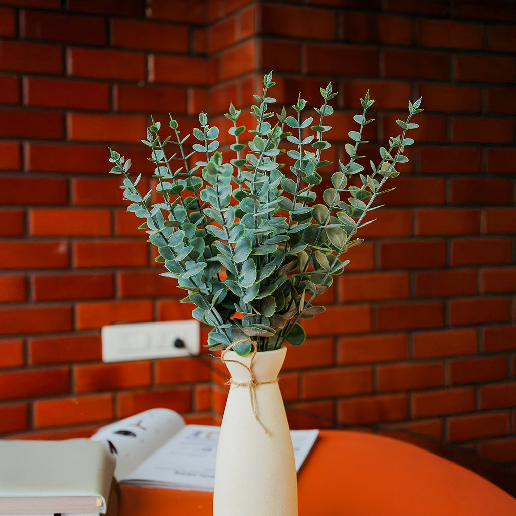 Eucalyptus Leaves Artificial Bunch(18 Stems) for Vase & Home Decor