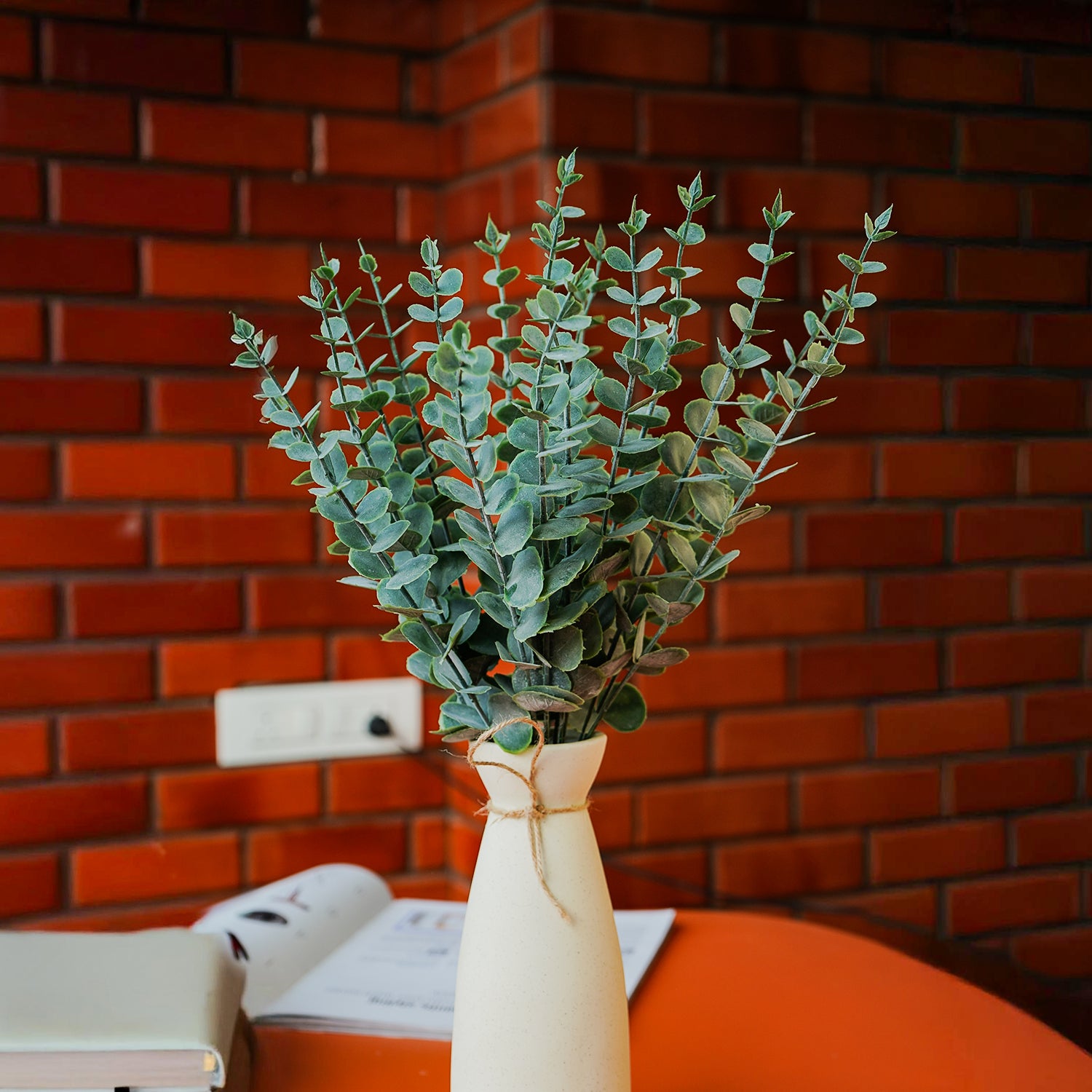 Eucalyptus Leaves Artificial Bunch(18 Stems) for Vase & Home Decor