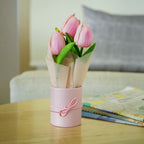 Artificial Tulip Flower with Pot for Home Decor & Gifting