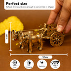 Brass Bullock Cart Showpiece for Home Decor & Gifting