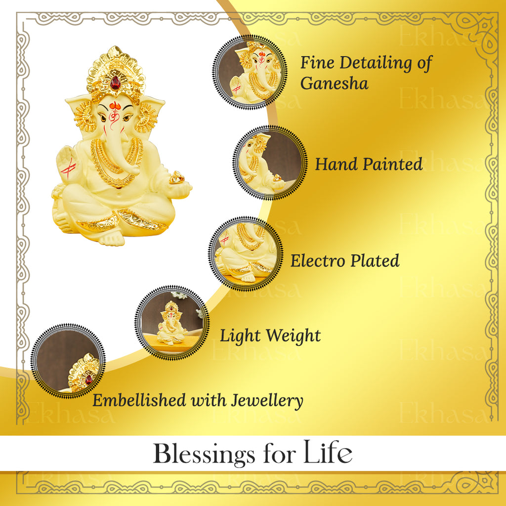 Ganesh Idol for Car Dashboard , Office Desk & Home Decor
