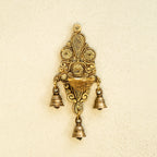 Brass Wall Hanging Diya with Bells for Home Decor & Pooja