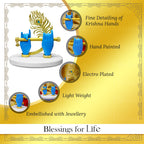 Resin Lord Krishna Hands with Flute Idol for Home Decor & Spiritual Gifting