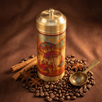 Brass Traditional Printed Filter Coffee Maker for Housewarming, Wedding & Gifting