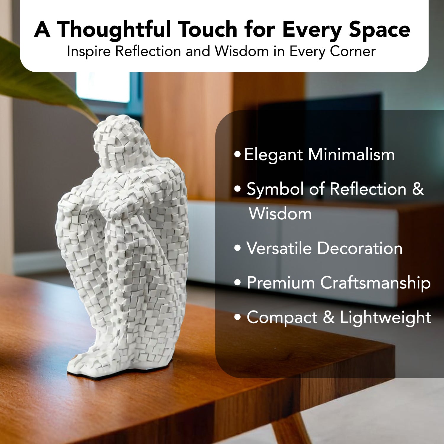 Resin Brick Man  Showpiece for Home Decor ,Living Room, TV Unit, Showcase Shelf & Office