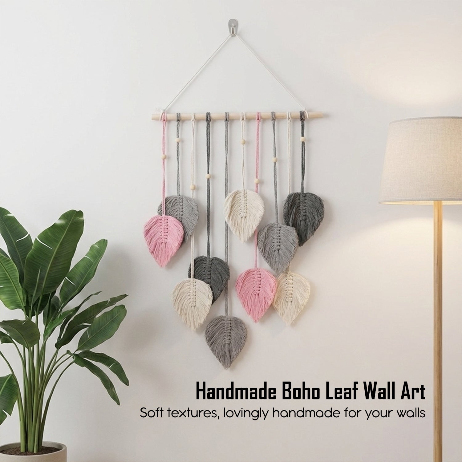 Macrame Leaf Wall Hanging for Home Decor & Gifting