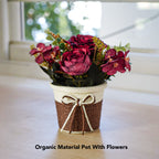 Artificial Rose Flower with Pot for Home Decor, Table Decor & Gifting