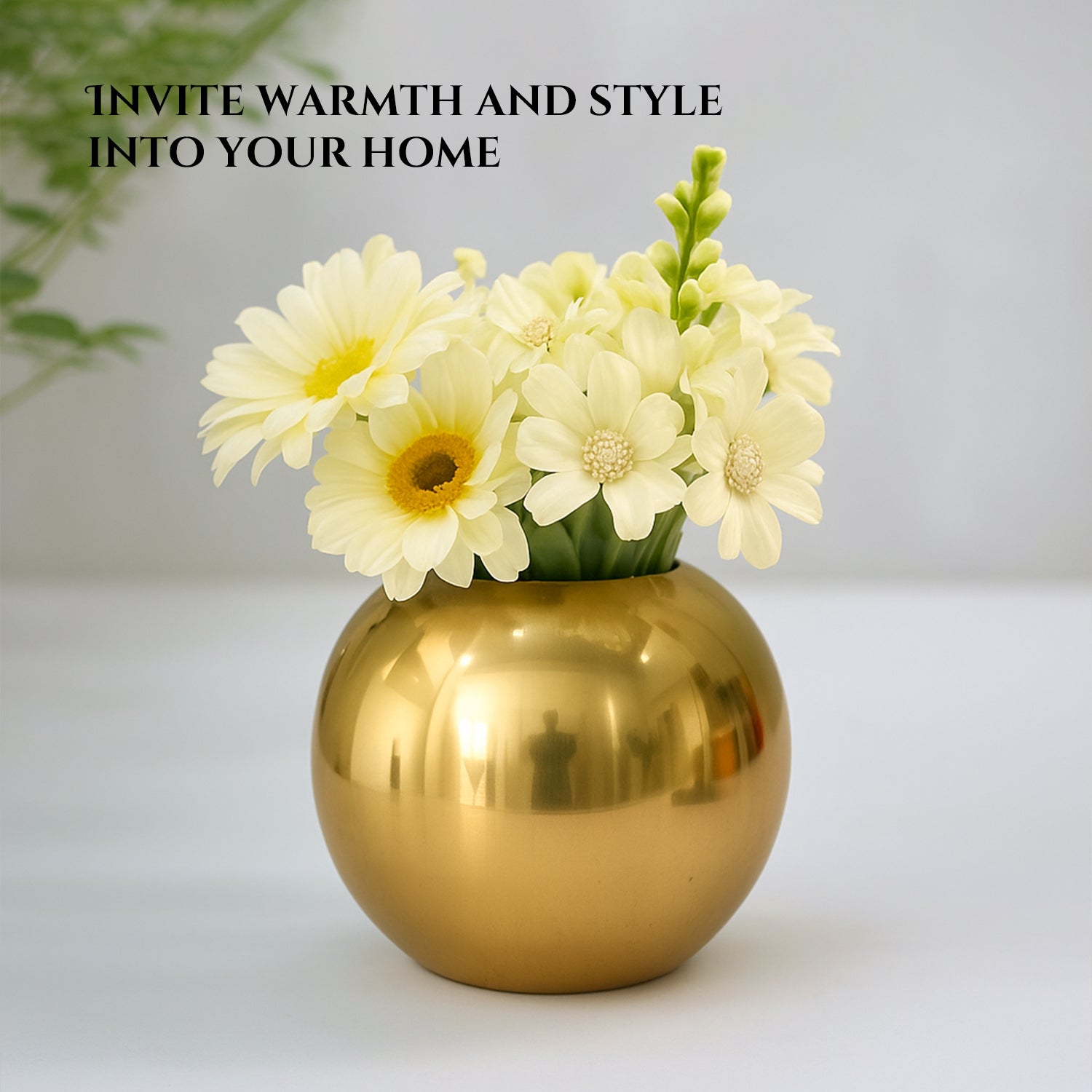 Metal Flower Vase for Home Decor, Living Room & Gifting