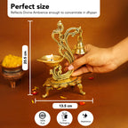 Brass Peacock Diya for Pooja & Home Decor