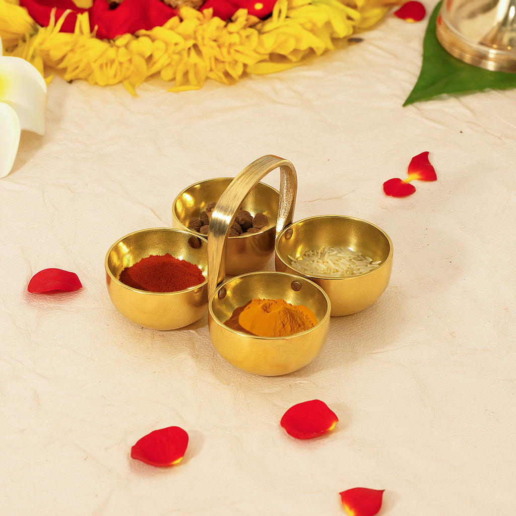 Brass Katori Pooja Set for Puja & Spiritual Rituals