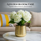 Gold Metal Planter for Indoor , Living Room & Office Decor