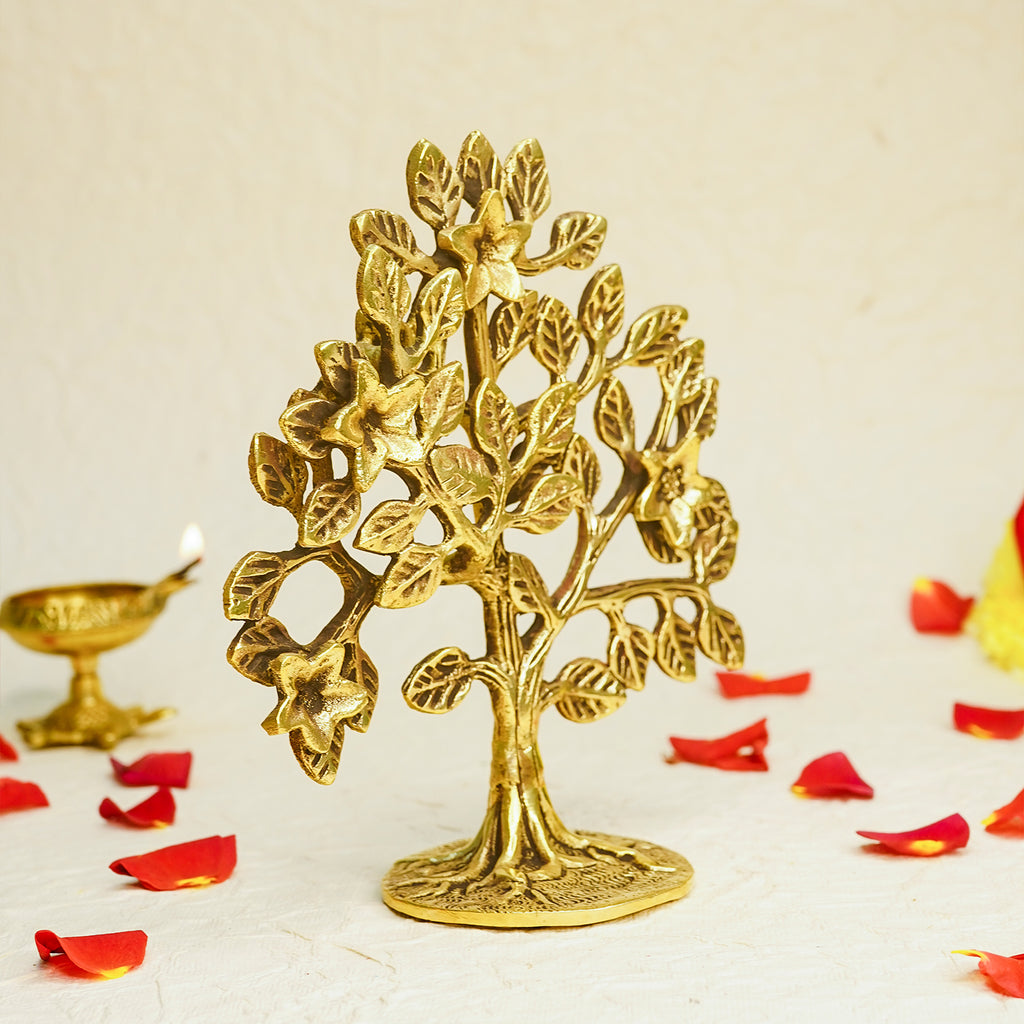 Brass Kalpavriksha Tree Showpiece for Home Decor & Gifting