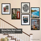 Wall Mounted Magnetic Holder Display Frame Pack of 6 for Office, Home, Store & Classroom