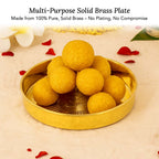 Pure Brass Pooja Thali for Temple Use & Gifting