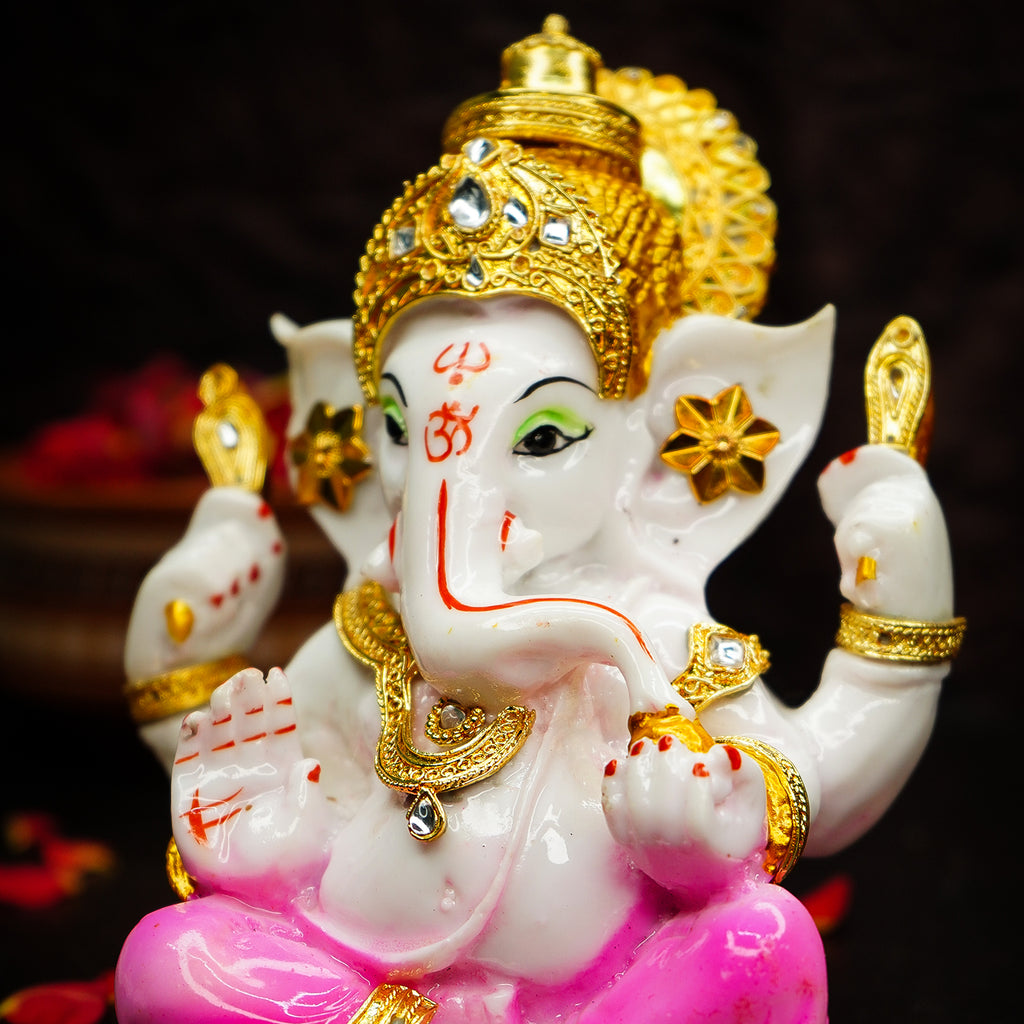 Ganesha Idol for Pooja Room, Home Decor, Office Desk & Gifting (Size-5inch)