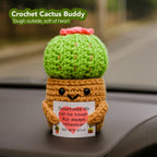 Crochet Cactus Plant with Message for Home Decor & Gifting