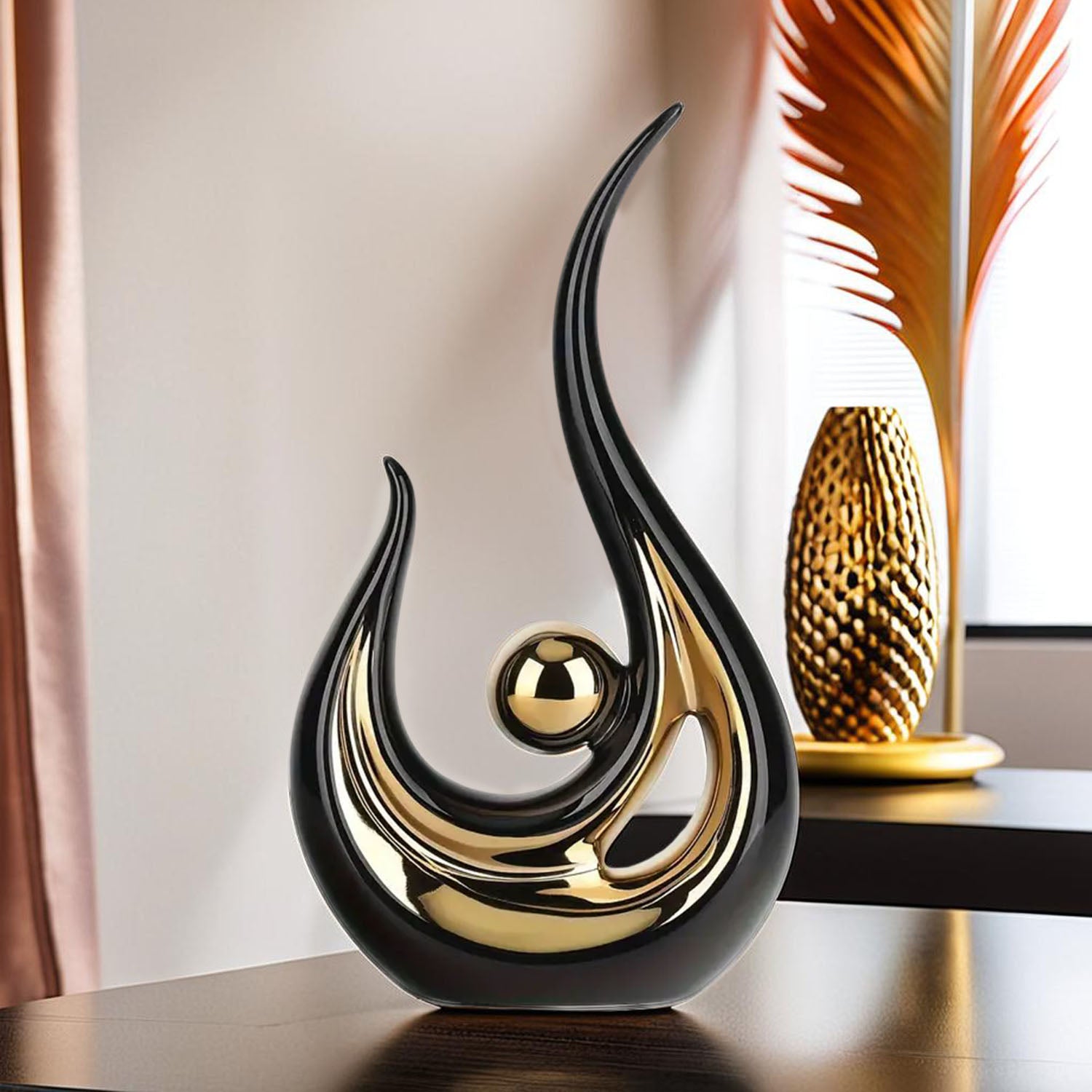 Modern Abstract Art Showpiece for Home Decor, Living Room & Gifting