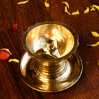 Brass Wick Holders for Oil Lamp & Diya (Set of 6)