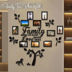Acrylic Family Tree Wall Decor Photo Frame for Home Decor & Gifting