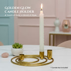 Metal Candle Holder Stand Set of 3 for Home Decor & Table Styling