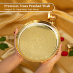 Brass Ganesha Pooja Thali for Home ,Temple & Gifting (Size - 8 Inch)