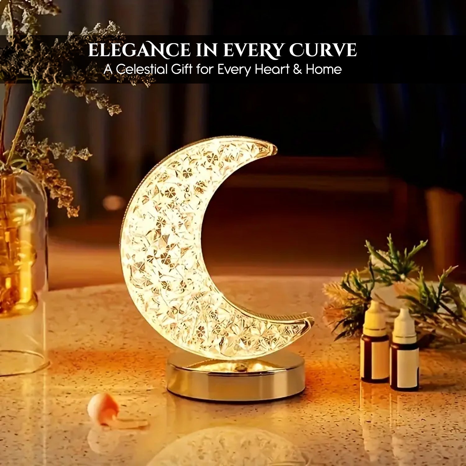 Moon Table Lamp for Bedroom, Living Room, Home Decor & Gifting
