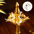Brass Wick Holders for Oil Lamp & Diya (Set of 6)