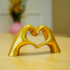 Resin Heart Shaped Love Hands Showpiece for Home Decor & Living Room Decoration