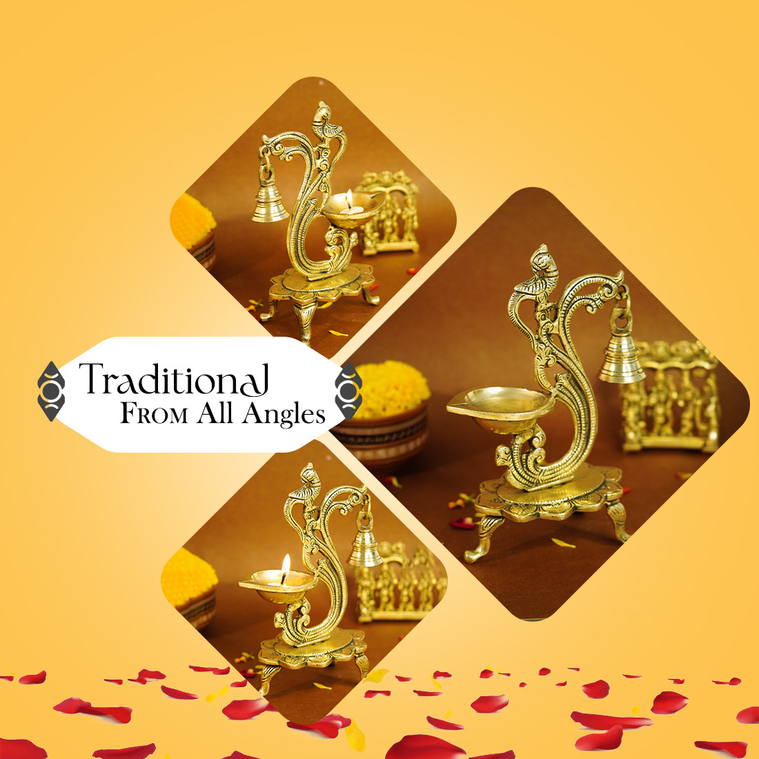 Brass Peacock Diya for Pooja & Home Decor