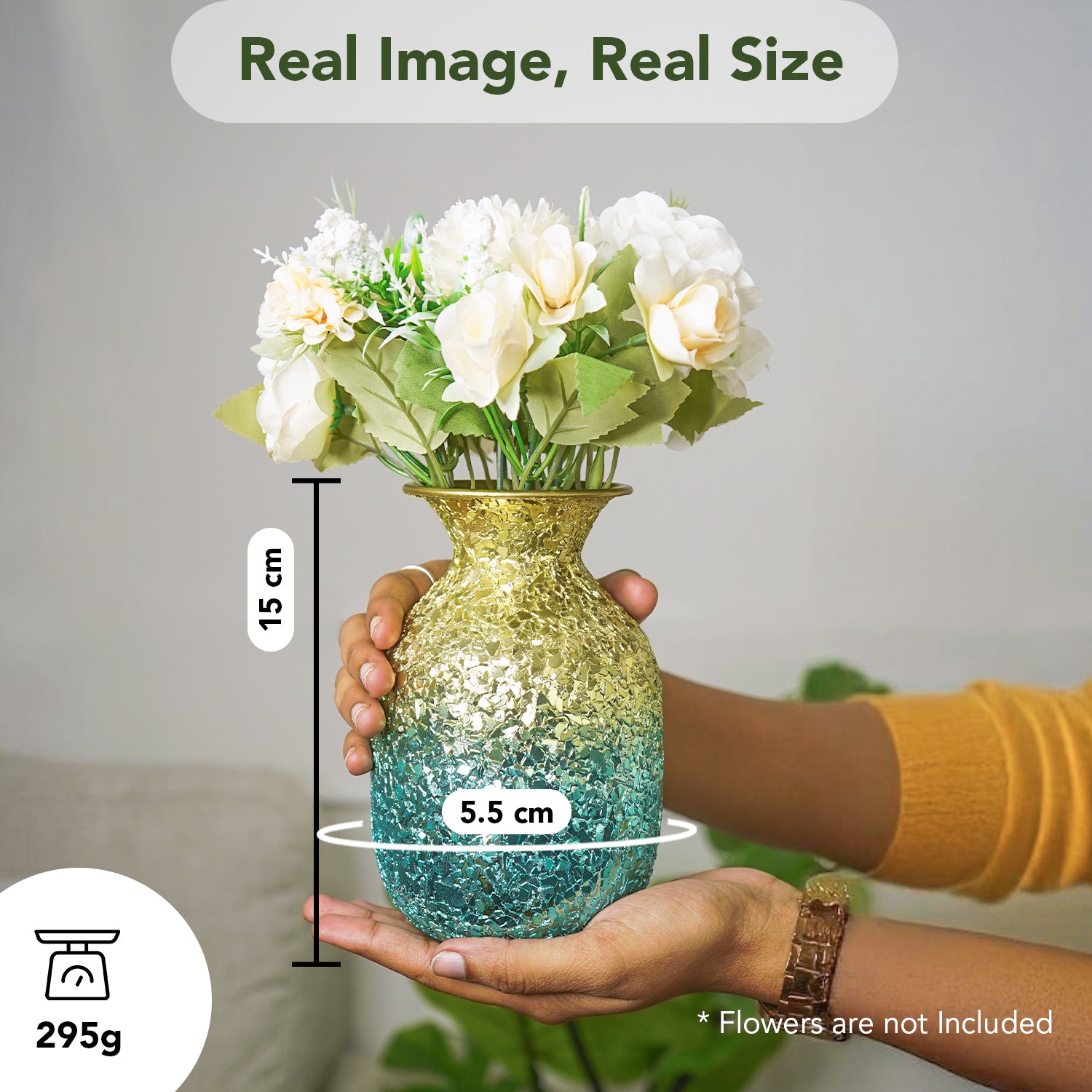 Multicolor Metal Flower Vase for Home Decor & Table Decoration