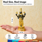 24K Gold Plated Tirupati Balaji Venkateshwara Idol with Gift Box for Housewarming, Wedding & Gifting