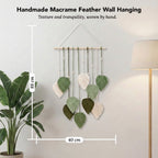 Macrame Leaf Wall Hanging for Home Decor & Gifting