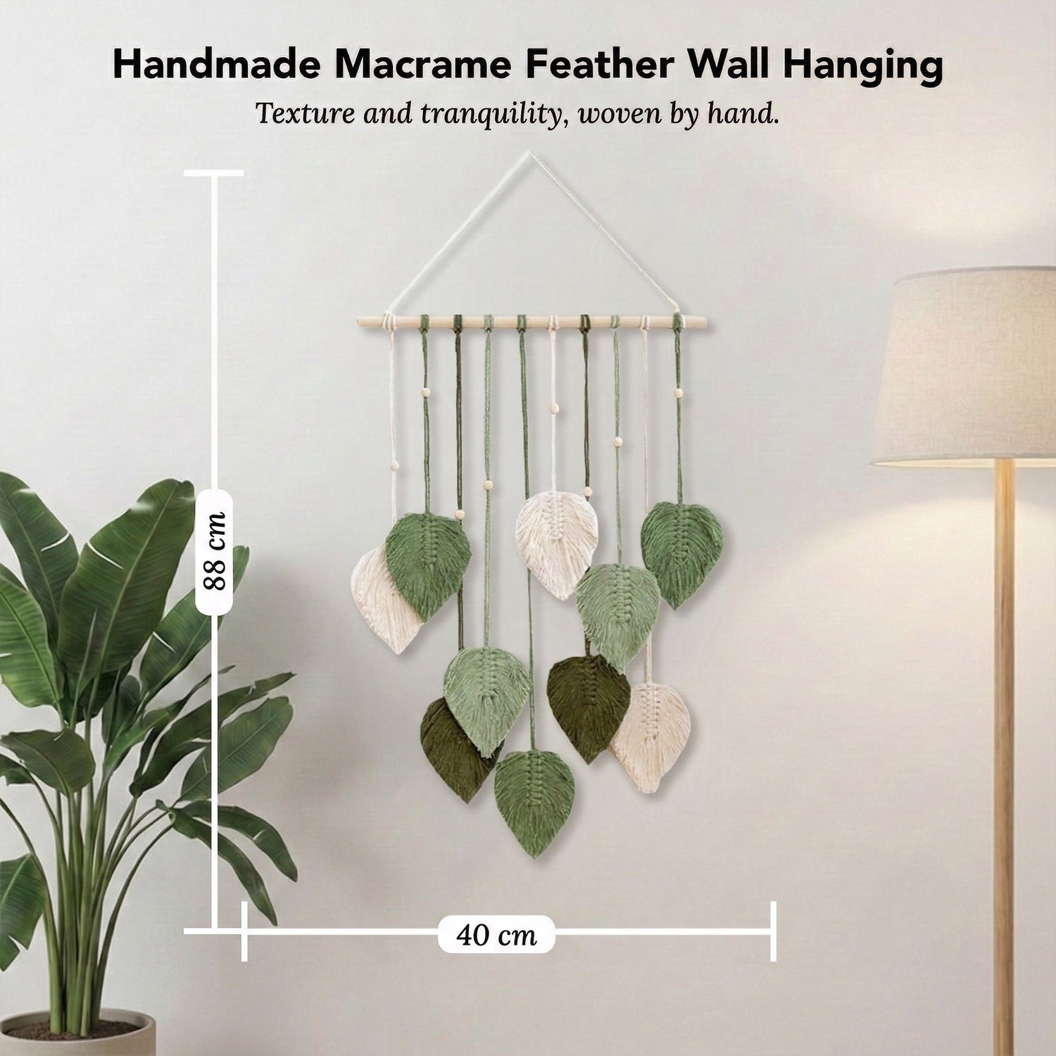 Macrame Leaf Wall Hanging for Home Decor & Gifting