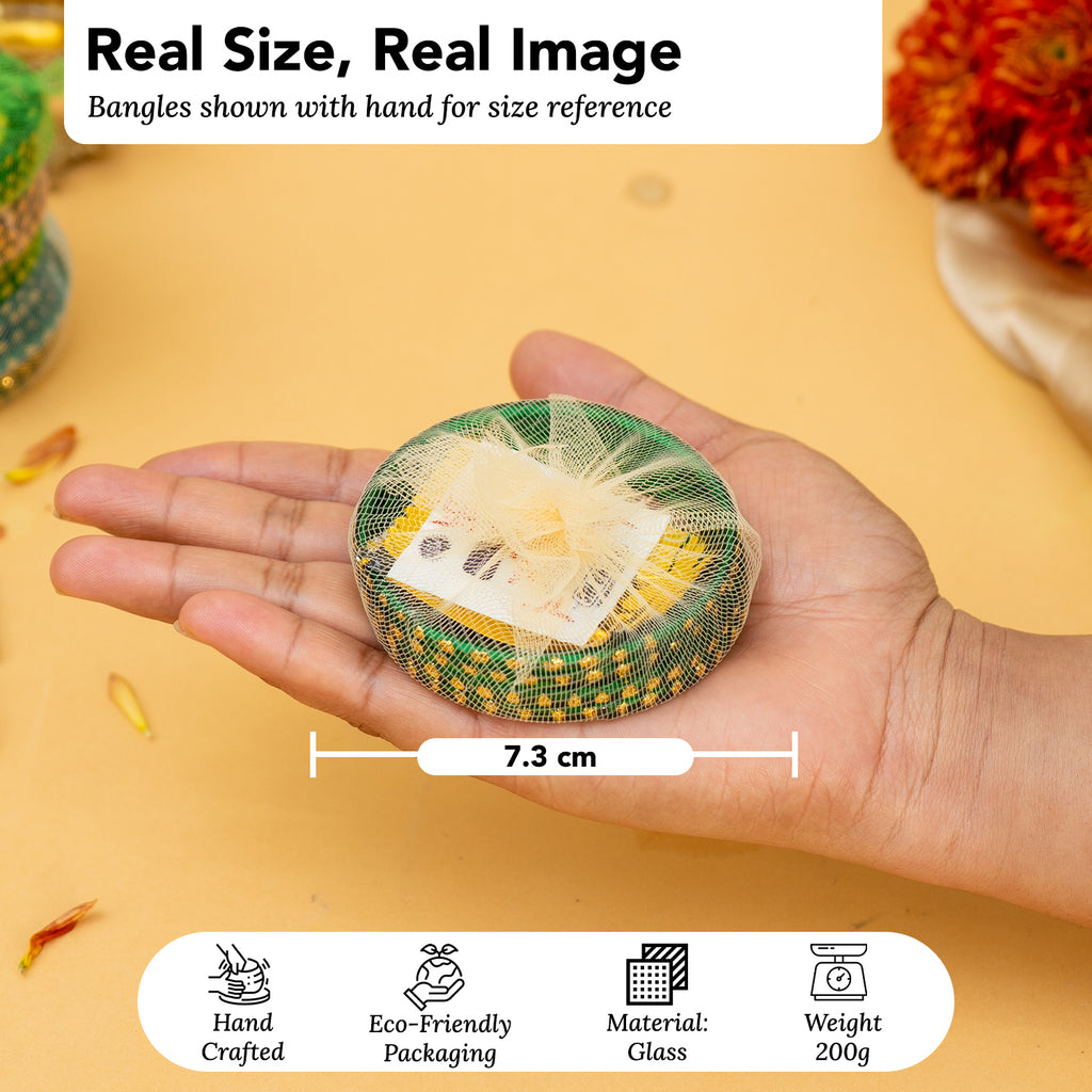 Haldi Kumkum Bangles Return Gifts Set of 10 for Wedding & Festive Gifting