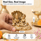 Brass Vishnu Lakshmi Idol for Pooja & Home Decor