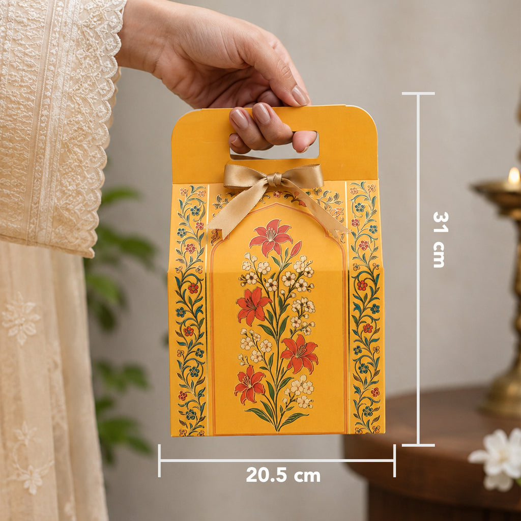Traditional Multipurpose Foldable Gift Hamper Box Set of 2 (20.5 x 10 x 31 cm)