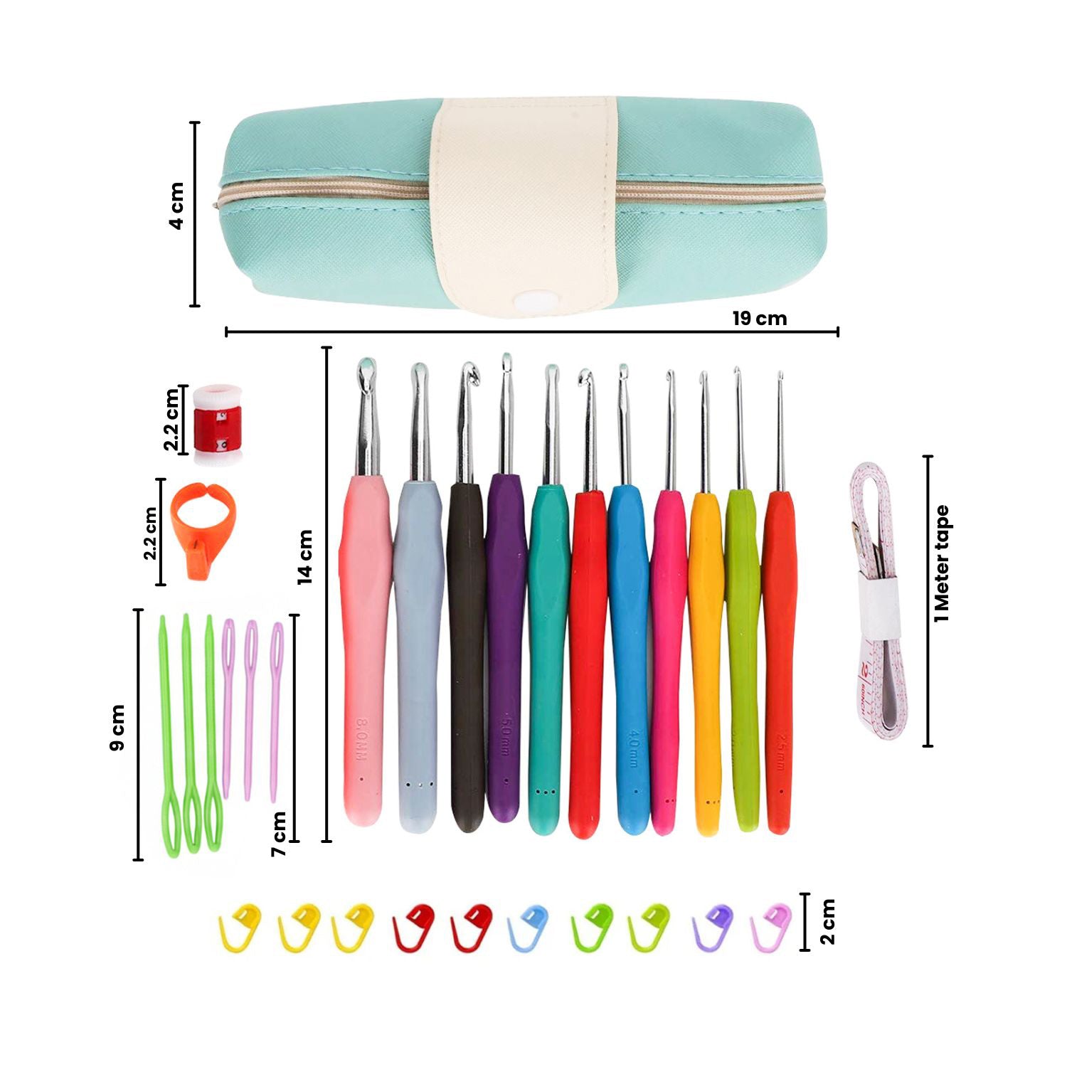 Crochet Hook & Tools Set for Beginners & DIY Craft Learning