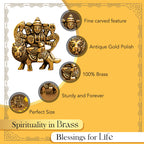 Brass Durga Maa Idol for Home Decor, Office Desk & Car Dashboard
