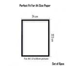 Wall Mounted Magnetic Holder Display Frame Pack of 6 for Office, Home, Store & Classroom